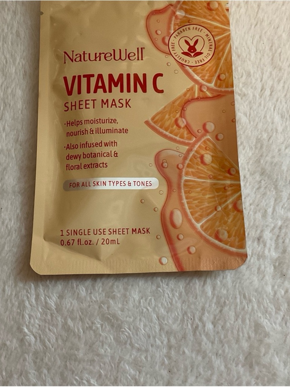 Vitamin C Sheet Mask — Hydrating Orange Sheet for Radiant Skin